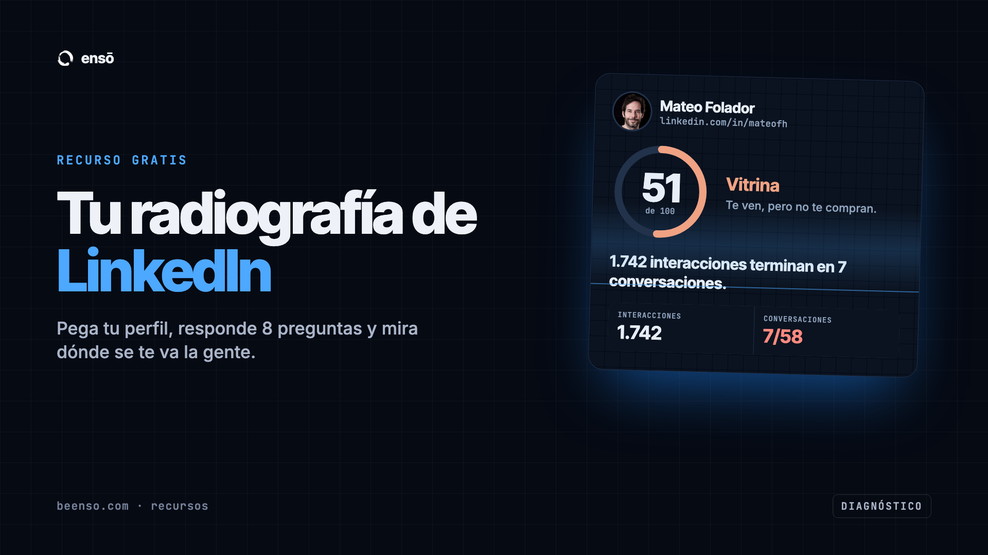 Portada de Diagnóstico de LinkedIn